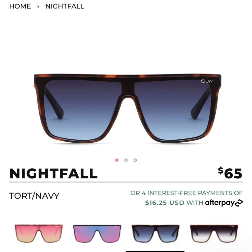 QUAY “Nightfall” Sunnies in Tortoise shell/Navy.